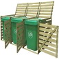 vidaXL Mülltonnenbox für 3 Tonnen 240 L Imprägniertes Holz vidaXL Mülltonnenbox für 3 Tonnen 240 L Imprägniertes Holz