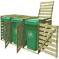 vidaXL Mülltonnenbox für 3 Tonnen 240 L Imprägniertes Holz vidaXL Mülltonnenbox für 3 Tonnen 240 L Imprägniertes Holz