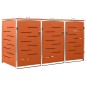 vidaXL Mülltonnenbox für 3 Tonnen 207x77,5x112,5 cm Edelstahl vidaXL Mülltonnenbox für 3 Tonnen 207x77,5x112,5 cm Edelstahl
