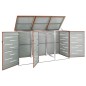 vidaXL Mülltonnenbox für 3 Tonnen 207x77,5x112,5 cm Edelstahl vidaXL Mülltonnenbox für 3 Tonnen 207x77,5x112,5 cm Edelstahl