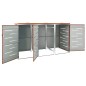 vidaXL Mülltonnenbox für 3 Tonnen 207x77,5x112,5 cm Edelstahl vidaXL Mülltonnenbox für 3 Tonnen 207x77,5x112,5 cm Edelstahl