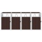 vidaXL Mülltonnenbox für 4 Mülltonnen Braun 286×81×121 cm Stahl vidaXL Mülltonnenbox für 4 Mülltonnen Braun 286×81×121 cm Stahl