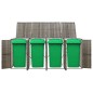 vidaXL Mülltonnenbox für 4 Tonnen Grau 274x80x117 cm Poly Rattan vidaXL Mülltonnenbox für 4 Tonnen Grau 274x80x117 cm Poly Rattan