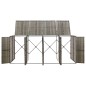 vidaXL Mülltonnenbox für 4 Tonnen Grau 274x80x117 cm Poly Rattan vidaXL Mülltonnenbox für 4 Tonnen Grau 274x80x117 cm Poly Rattan