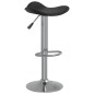 Barhocker 2 Stk. Schwarz Verchromter Stahl und Kunstleder Barhocker 2 Stk. Schwarz Verchromter Stahl und Kunstleder