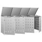 vidaXL Mülltonnenbox für 4 Tonnen 240 L Edelstahl vidaXL Mülltonnenbox für 4 Tonnen 240 L Edelstahl