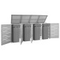 vidaXL Mülltonnenbox für 4 Tonnen 276,5x77,5x115,5 cm Edelstahl vidaXL Mülltonnenbox für 4 Tonnen 276,5x77,5x115,5 cm Edelstahl