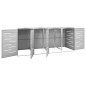vidaXL Mülltonnenbox für 4 Tonnen 276,5x77,5x115,5 cm Edelstahl vidaXL Mülltonnenbox für 4 Tonnen 276,5x77,5x115,5 cm Edelstahl