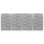 vidaXL Mülltonnenbox für 4 Tonnen 276,5x77,5x115,5 cm Edelstahl vidaXL Mülltonnenbox für 4 Tonnen 276,5x77,5x115,5 cm Edelstahl