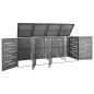 vidaXL Mülltonnenbox für 4 Tonnen 276,5x77,5x115,5 cm Edelstahl vidaXL Mülltonnenbox für 4 Tonnen 276,5x77,5x115,5 cm Edelstahl