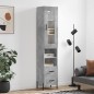 vidaXL Highboard Betongrau 34,5x34x180 cm Holzwerkstoff vidaXL Highboard Betongrau 34,5x34x180 cm Holzwerkstoff