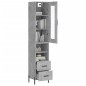 vidaXL Highboard Betongrau 34,5x34x180 cm Holzwerkstoff vidaXL Highboard Betongrau 34,5x34x180 cm Holzwerkstoff