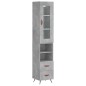 vidaXL Highboard Betongrau 34,5x34x180 cm Holzwerkstoff vidaXL Highboard Betongrau 34,5x34x180 cm Holzwerkstoff