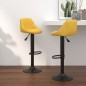 Barhocker 2 Stk. Senfgelb Samt Barhocker 2 Stk. Senfgelb Samt