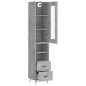 vidaXL Highboard Betongrau 34,5x34x180 cm Holzwerkstoff vidaXL Highboard Betongrau 34,5x34x180 cm Holzwerkstoff