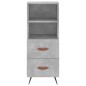 vidaXL Highboard Betongrau 34,5x34x180 cm Holzwerkstoff vidaXL Highboard Betongrau 34,5x34x180 cm Holzwerkstoff