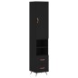 vidaXL Highboard Schwarz 34,5x34x180 cm Holzwerkstoff vidaXL Highboard Schwarz 34,5x34x180 cm Holzwerkstoff
