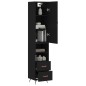 vidaXL Highboard Schwarz 34,5x34x180 cm Holzwerkstoff vidaXL Highboard Schwarz 34,5x34x180 cm Holzwerkstoff