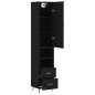 vidaXL Highboard Schwarz 34,5x34x180 cm Holzwerkstoff vidaXL Highboard Schwarz 34,5x34x180 cm Holzwerkstoff