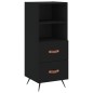 vidaXL Highboard Schwarz 34,5x34x180 cm Holzwerkstoff vidaXL Highboard Schwarz 34,5x34x180 cm Holzwerkstoff