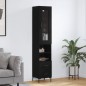 vidaXL Highboard Schwarz 34,5x34x180 cm Holzwerkstoff vidaXL Highboard Schwarz 34,5x34x180 cm Holzwerkstoff