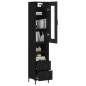 vidaXL Highboard Schwarz 34,5x34x180 cm Holzwerkstoff vidaXL Highboard Schwarz 34,5x34x180 cm Holzwerkstoff