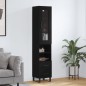 vidaXL Highboard Schwarz 34,5x34x180 cm Holzwerkstoff vidaXL Highboard Schwarz 34,5x34x180 cm Holzwerkstoff