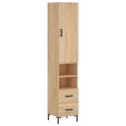 vidaXL Highboard Sonoma-Eiche 34,5x34x180 cm Holzwerkstoff