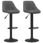 Barhocker 2 Stk. Dunkelgrau Samt Barhocker 2 Stk. Dunkelgrau Samt