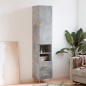 vidaXL Highboard Betongrau 34,5x34x180 cm Holzwerkstoff vidaXL Highboard Betongrau 34,5x34x180 cm Holzwerkstoff