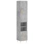 vidaXL Highboard Betongrau 34,5x34x180 cm Holzwerkstoff vidaXL Highboard Betongrau 34,5x34x180 cm Holzwerkstoff