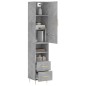 vidaXL Highboard Betongrau 34,5x34x180 cm Holzwerkstoff vidaXL Highboard Betongrau 34,5x34x180 cm Holzwerkstoff