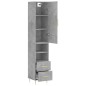 vidaXL Highboard Betongrau 34,5x34x180 cm Holzwerkstoff vidaXL Highboard Betongrau 34,5x34x180 cm Holzwerkstoff