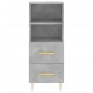 vidaXL Highboard Betongrau 34,5x34x180 cm Holzwerkstoff vidaXL Highboard Betongrau 34,5x34x180 cm Holzwerkstoff
