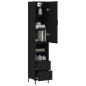 vidaXL Highboard Schwarz 34,5x34x180 cm Holzwerkstoff vidaXL Highboard Schwarz 34,5x34x180 cm Holzwerkstoff