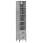 vidaXL Highboard Betongrau 34,5x34x180 cm Holzwerkstoff vidaXL Highboard Betongrau 34,5x34x180 cm Holzwerkstoff