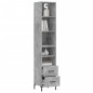vidaXL Highboard Betongrau 34,5x34x180 cm Holzwerkstoff vidaXL Highboard Betongrau 34,5x34x180 cm Holzwerkstoff