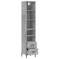 vidaXL Highboard Betongrau 34,5x34x180 cm Holzwerkstoff vidaXL Highboard Betongrau 34,5x34x180 cm Holzwerkstoff