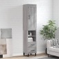 vidaXL Highboard Grau Sonoma 34,5x34x180 cm Holzwerkstoff vidaXL Highboard Grau Sonoma 34,5x34x180 cm Holzwerkstoff
