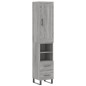vidaXL Highboard Grau Sonoma 34,5x34x180 cm Holzwerkstoff vidaXL Highboard Grau Sonoma 34,5x34x180 cm Holzwerkstoff