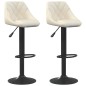 vidaXL Barhocker 2 Stk. Creme Samt vidaXL Barhocker 2 Stk. Creme Samt