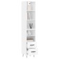 vidaXL Highboard Hochglanz-Weiß 34,5x34x180 cm Holzwerkstoff vidaXL Highboard Hochglanz-Weiß 34,5x34x180 cm Holzwerkstoff