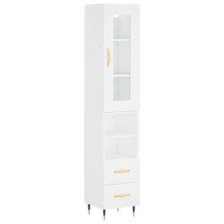 vidaXL Highboard Weiß 34,5x34x180 cm Holzwerkstoff