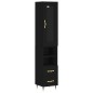 vidaXL Highboard Schwarz 34,5x34x180 cm Holzwerkstoff vidaXL Highboard Schwarz 34,5x34x180 cm Holzwerkstoff