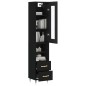vidaXL Highboard Schwarz 34,5x34x180 cm Holzwerkstoff vidaXL Highboard Schwarz 34,5x34x180 cm Holzwerkstoff