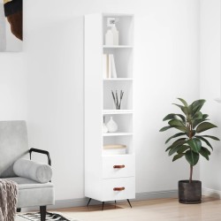 vidaXL Highboard Weiß 34,5x34x180 cm Holzwerkstoff