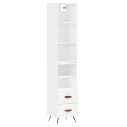 vidaXL Highboard Weiß 34,5x34x180 cm Holzwerkstoff