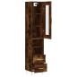 vidaXL Highboard Räuchereiche 34,5x34x180 cm Holzwerkstoff vidaXL Highboard Räuchereiche 34,5x34x180 cm Holzwerkstoff