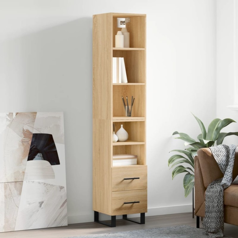 vidaXL Highboard Sonoma-Eiche 34,5x34x180 cm Holzwerkstoff vidaXL Highboard Sonoma-Eiche 34,5x34x180 cm Holzwerkstoff