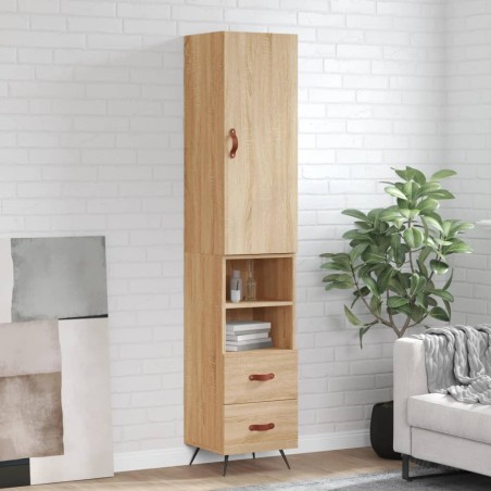 vidaXL Highboard Sonoma-Eiche 34,5x34x180 cm Holzwerkstoff